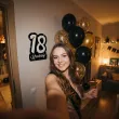 dekoracja na 18 urodziny duza liczba znak napis do przyklejenia glamour birthday 40 5x45 cm
