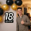 dekoracja na 18 urodziny duza liczba znak napis do przyklejenia glamour birthday 40 5x45 cm