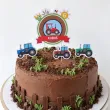 dekoracja na 2 3 4 5 6 7 8 9 10 11 12 13 urodziny topper na tort traktor imie rolnik wies x4