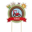 dekoracja na 2 3 4 5 6 7 8 9 10 11 12 13 urodziny topper na tort traktor imie rolnik wies x4