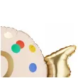 dekoracja na 2 urodziny balon foliowy cukierek do girland kremowo zloty 30 shp