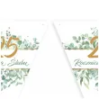 dekoracja na 25 rocznice slubu baner girlanda papierowa srebrne gody 3 6 m