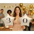dekoracja na 3 13 23 30 35 43 53 63 73 urodziny balon foliowy gwiazda cyfra 3 kremowy 18 dgt