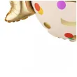 dekoracja na 3 urodziny balon foliowy cukierek do girland kremowo zloty 30 shp