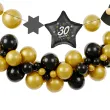 dekoracja na 30 urodziny balon foliowy gwiazda glamour czarny 18 str