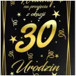 dekoracja na 30 urodziny drewniana tablica powitalna glamour zloto czarna powitanie gosci