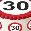 dekoracja na 30 urodziny oplatek na tort traffic birthday zestaw 1 8 szt 20 cm
