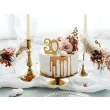 dekoracja na 30 urodziny swieczka na tort liczba 30 zloty partydeco 8 5 cm