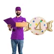 dekoracja na 4 urodziny balon foliowy cukierek do girland kremowo zloty 30 shp