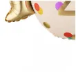dekoracja na 4 urodziny balon foliowy cukierek do girland kremowo zloty 30 shp