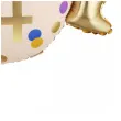 dekoracja na 4 urodziny balon foliowy cukierek do girland kremowo zloty 30 shp