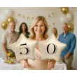 dekoracja na 5 15 25 35 45 50 55 65 75 urodziny balon foliowy gwiazda cyfra 5 kremowy 18 dgt