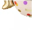 dekoracja na 5 urodziny balon foliowy cukierek do girland kremowo zloty 30 shp