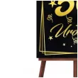 dekoracja na 50 urodziny drewniana tablica powitalna glamour zloto czarna powitanie gosci