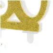 dekoracja na 50 urodziny swieczka na tort liczba 50 zloty partydeco 8 5 cm