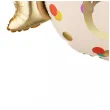 dekoracja na 6 urodziny balon foliowy cukierek do girland kremowo zloty 30 shp