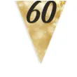 dekoracja na 60 urodziny baner flagi liczba 60 fajerwerki zloto kremowe 3 6 m