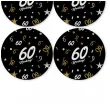 dekoracja na 60 urodziny papierowe podkladki pod kubki 60 glamour czarne 12 szt
