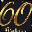 dekoracja na 60 urodziny serwetki happy birthday 60 czarno zloty godan 33 cm 20 szt