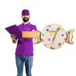 dekoracja na 7 urodziny balon foliowy cukierek do girland kremowo zloty 30 shp