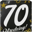 dekoracja na 70 urodziny balon foliowy gwiazda glamour czarny 18 str