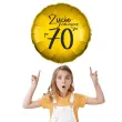 dekoracja na 70 urodziny balon foliowy zycie zaczyna sie po 70 zloty 18 rnd