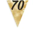 dekoracja na 70 urodziny baner flagi liczba 70 fajerwerki zloto kremowe 3 6 m
