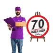dekoracja na 70 urodziny kierowcy tablica powitalna traffic ostra jazda zaczyna sie po 70