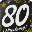 dekoracja na 80 urodziny balon foliowy gwiazda glamour czarny 18 str