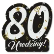 dekoracja na 80 urodziny duza liczba znak napis do przylejenia glamou birthday 47x48 cm
