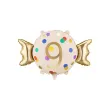 dekoracja na 9 urodziny balon foliowy cukierek do girland kremowo zloty 30 shp