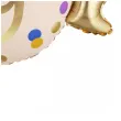 dekoracja na 9 urodziny balon foliowy cukierek do girland kremowo zloty 30 shp