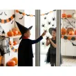 dekoracja na andrzejki halloween naklejki foliowe pajaki czarne ozdoba na okno 14 szt