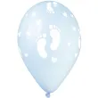 dekoracja na baby shower boy chrzest chlopca balony stopki blekitne 13 50 szt