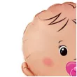 dekoracja na baby shower dla dziewczynki balon foliowy bobas dziewczynka flexmetal 14 shp