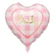 dekoracja na baby shower girl balon foliowy baby serce rozowy jasny 18 hrt