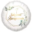 dekoracja na bierzmowanie balon foliowy sakrament golebica bialy 18 rnd
