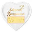 dekoracja na bierzmowanie balon foliowy sakrament golebica personalizacja bialy 18 hrt