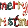 dekoracja na boze narodzenie swieta balon foliowy napis merry christmas 82 ltr 2 szt