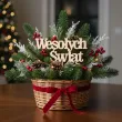 dekoracja na boze narodzenie swieta scrapki drewniane napis wesolych swiat decoupage 10 cm