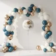 dekoracja na chrzest swiety chlopca dziewczynki personalizowany balon foliowy bezowy mis 18 rnd