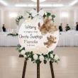 dekoracja na chrzest swiety chlopca dziewczynki tablica powitalna bezowy mis personalizacja