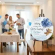 dekoracja na chrzest swiety chlopca tablica powitalna niebieski mis personalizacja 39 5 cm