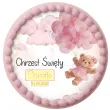 dekoracja na chrzest swiety dziewczynki personalizowany oplatek na tort rozowy mis 1 8