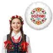 dekoracja na dozynki gminne balon foliowy kwiaty ludowe ozdoba do girlandy 18 rnd