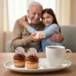 dekoracja na dzien babci i dziadka personalizowany oplatek na muffinki tartaletki kochani 6 szt