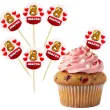dekoracja na dzien kobiet 8 marca pikery na muffinki 8 marca serca do pracy klasy 6 szt
