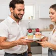 dekoracja na dzien kobiet 8 marca pikery na muffinki roze czerwone do pracy klasy 6 szt