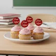 dekoracja na dzien kobiet 8 marca pikery na muffinki roze czerwone do pracy klasy 6 szt