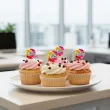 dekoracja na dzien kobiet pikery na babeczki muffinki kolorowe gerbery 6 szt